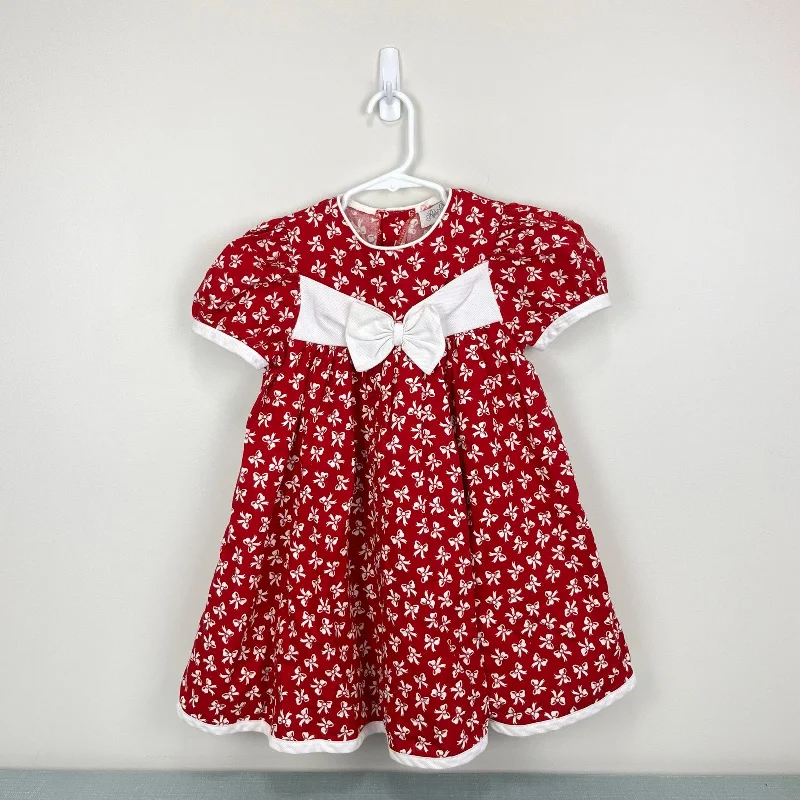 Vintage Rare Editions Red Bow Party Dress 6 Tunics Corduroy durable