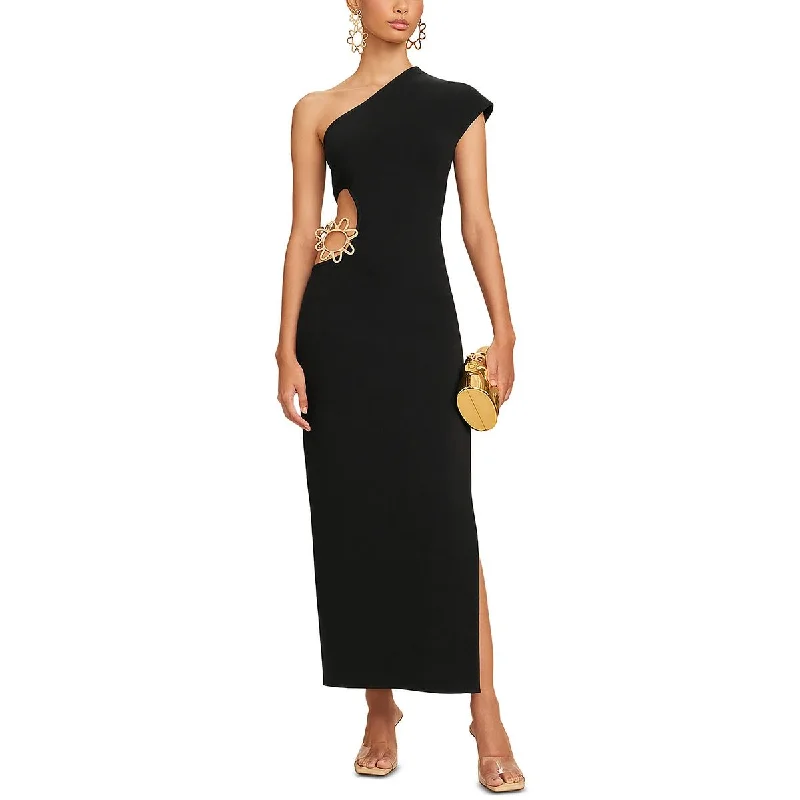 Womens Cut-Out Knit Evening Dress Tunics Versatile all-occasion
