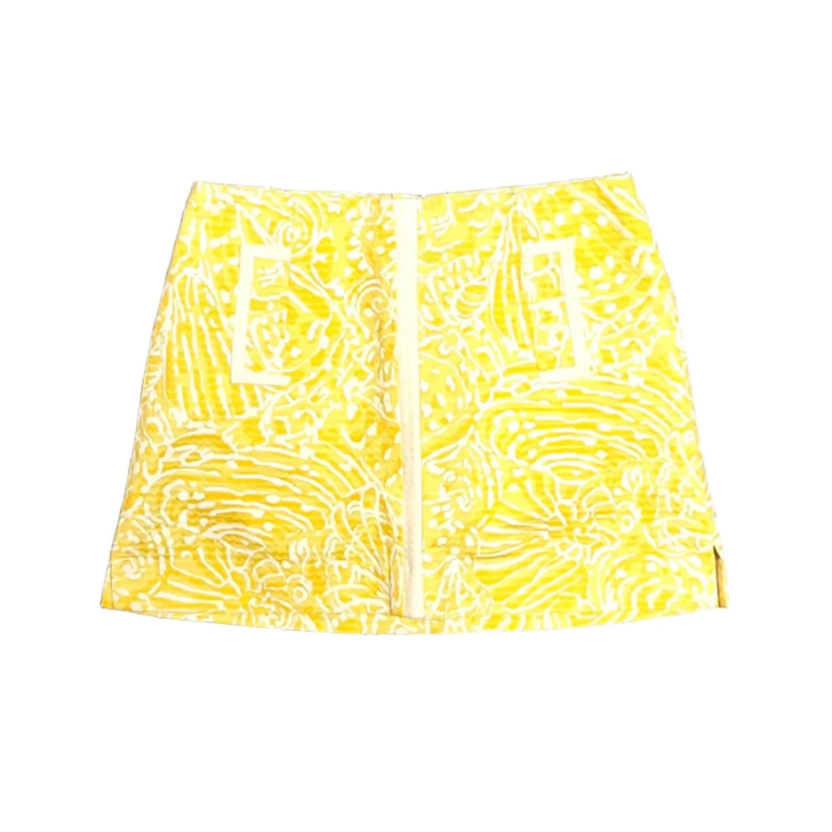 Skirt Designer By Lilly Pulitzer In Yellow, Size: 00 linen skirt relaxed