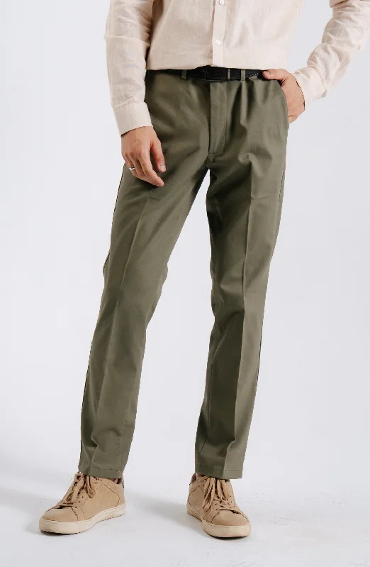 Wrinkle Free Pant - Olive Casual Lounge Pants