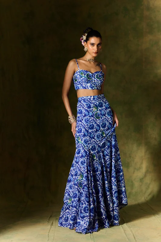 SHALIMAR SILK BRALETTE & SKIRT SET corduroy skirt durable