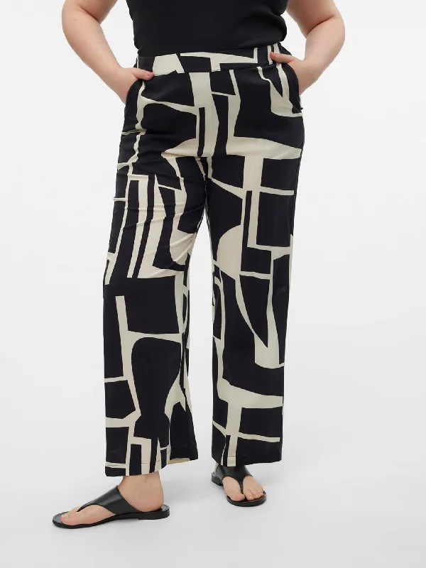 Γυναικείο παντελόνα Plus size VMCEASY JOY HW WIDE PANTS WVN 10300130 | 10300130 Comfortable Pleated Pants