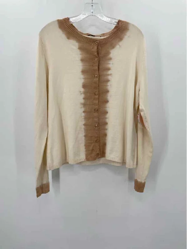 Pre-Owned Pierri Tan Size XL Sweater Sequined Glittery Shiny