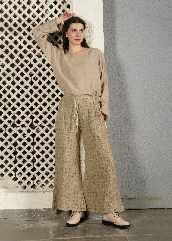 Dara Linen Pant in Latte Relaxed Linen Pants