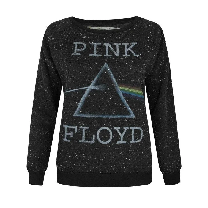Amplified Womens/Ladies Pink Floyd Dark Side Of The Moon Sweater Herringbone Houndstooth Plaid