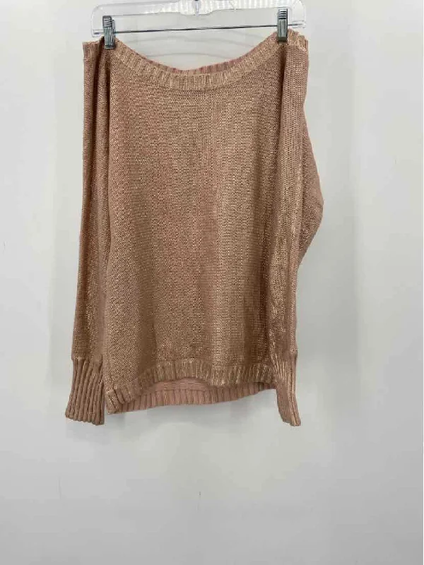 Pre-Owned Boston Proper Tan Size XS Sweater Velvet Chenille Corduroy