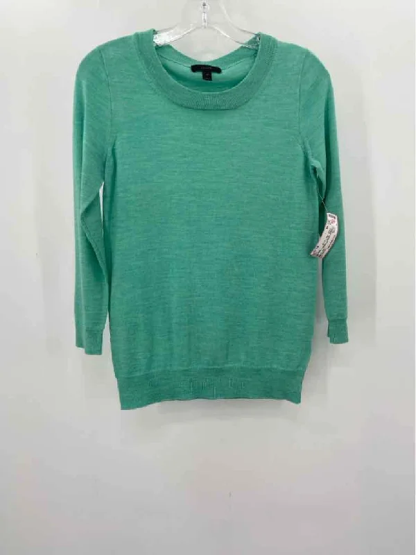 Pre-Owned J Crew Green Size XS Sweater Lace Blend Ribbed Blend Corduroy Blend