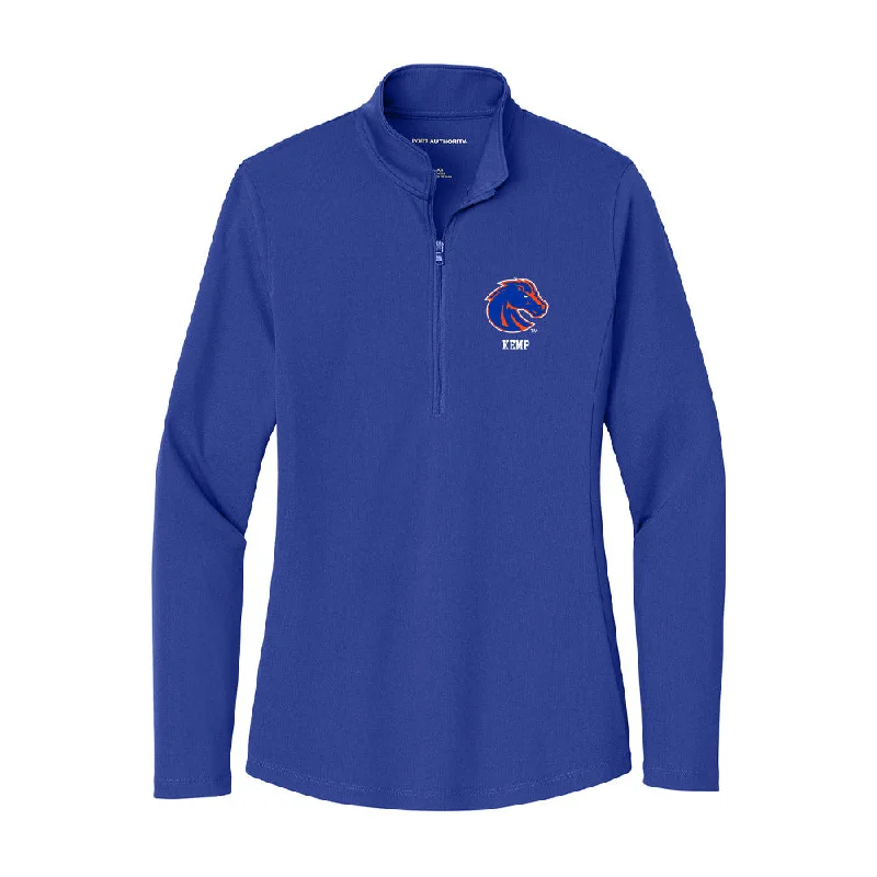 Boise State - NCAA Women's Gymnastics : Bridget Kemp - Women's Lightweight Quarter Zip Jacket Chenille Jacket Brocade Jacket Lace Jacket Boise State - NCAA Women's Gymnastics : Bridget Kemp - Women's Lightweight Quarter Zip Jacket Chenille Jacket Brocade Jacket Lace Jacket