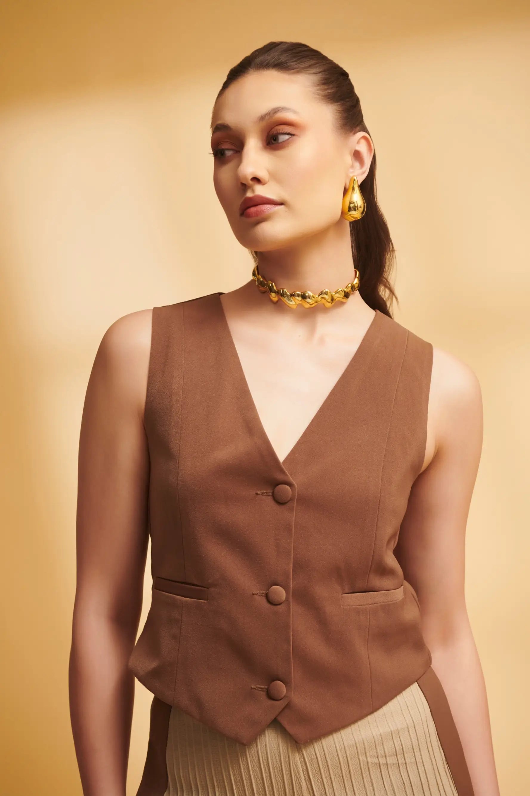 SIENNA Classic Waistcoat and GAIA Pants Co-ord Set Classic Bootcut Trousers