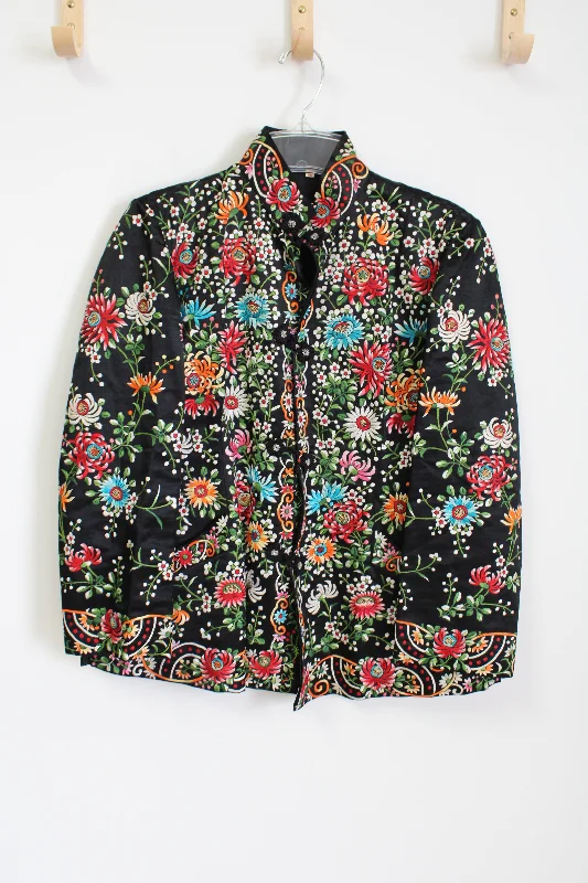 Vintage Chinese Silk Embroidered Jacket | 40 Trench Coat Raincoat Waterproof Jacket Vintage Chinese Silk Embroidered Jacket | 40 Trench Coat Raincoat Waterproof Jacket