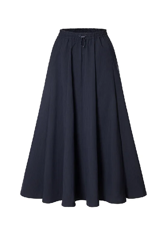 Caroline Water and Wind-resistant Skirt with Drawstring Waist corduroy skirt durable