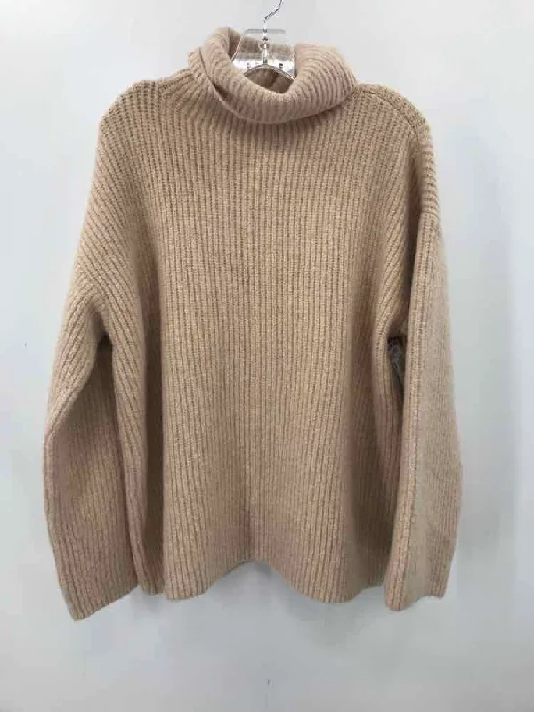 Pre-Owned Ann Taylor Tan Size Large Turtleneck Sweater Fleece Fabric Down Fabric Feather Fabric Pre-Owned Ann Taylor Tan Size Large Turtleneck Sweater Fleece Fabric Down Fabric Feather Fabric