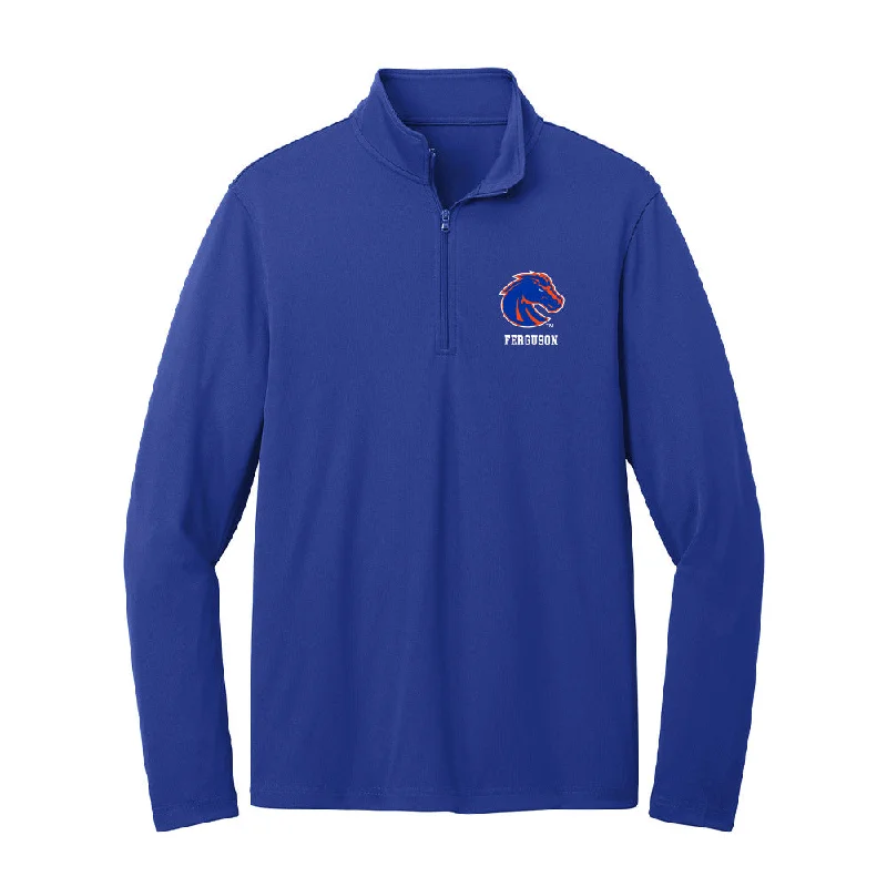 Boise State - NCAA Women's Gymnastics : Anna Ferguson - Lightweight Quarter Zip Jacket Fleece Jacket Down Jacket Parka Boise State - NCAA Women's Gymnastics : Anna Ferguson - Lightweight Quarter Zip Jacket Fleece Jacket Down Jacket Parka