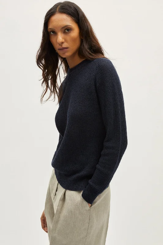 The Linen Cotton Raglan Sweater Bright Pastel Dark