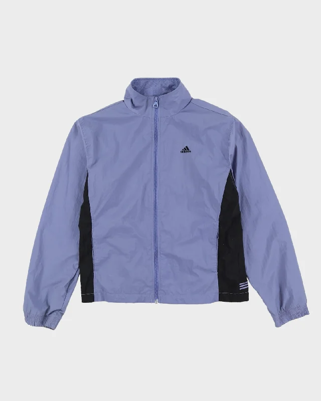 Adidas Purple / Black Full-Zip Jacket - L Appliqued Jacket Beaded Jacket Sequined Jacket Adidas Purple / Black Full-Zip Jacket - L Appliqued Jacket Beaded Jacket Sequined Jacket