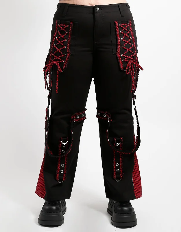 CURVE SOLID BO PEEP DARK STREET PANT RED High-Waist Yoga Pants