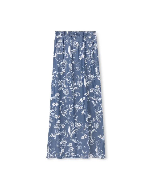 Leo Printed Straight Skirt chiffon skirt lightweight
