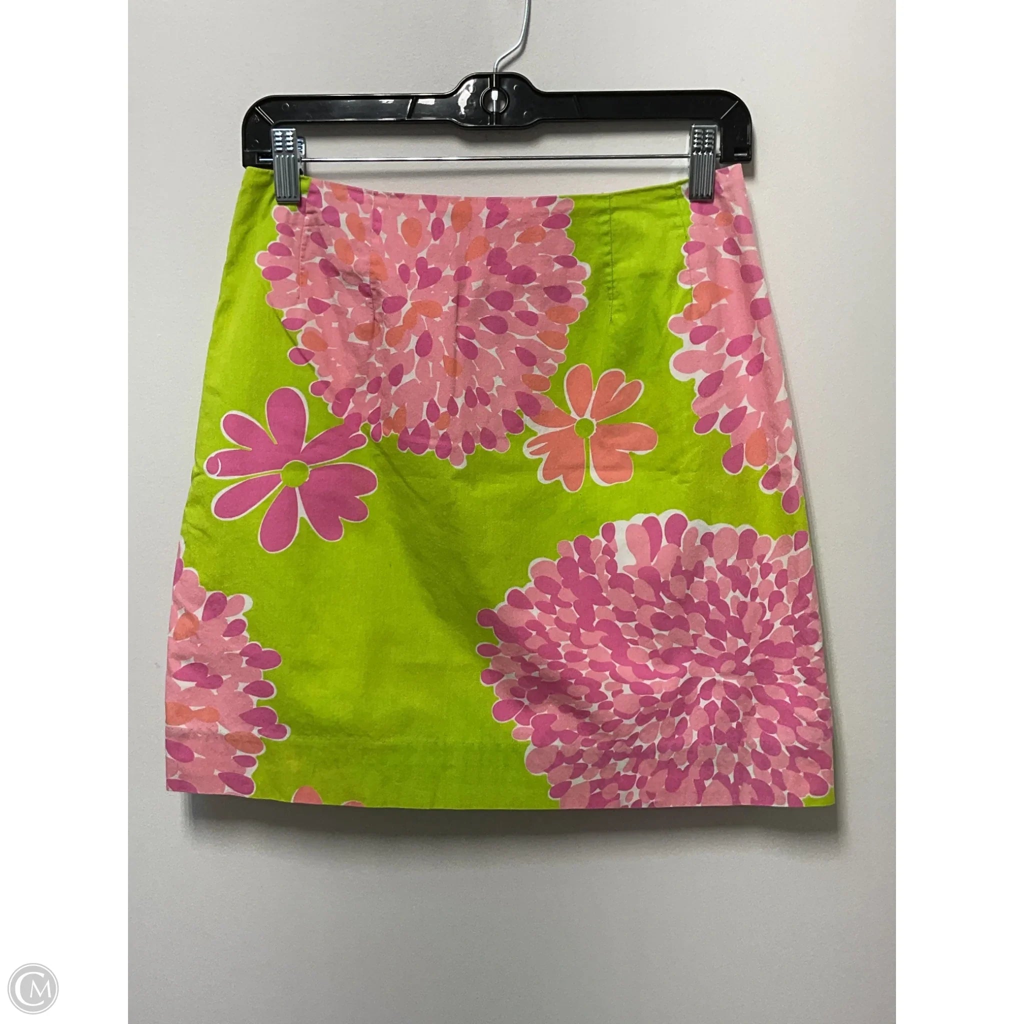 Skirt Designer By Lilly Pulitzer In Green & Pink, Size: 4 lace skirt romantic