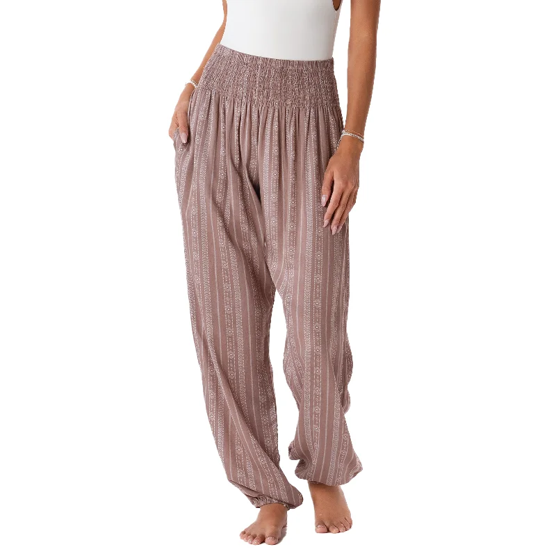 Yao Tribal Print Harem Pants Stylish Elastic Waist Pants