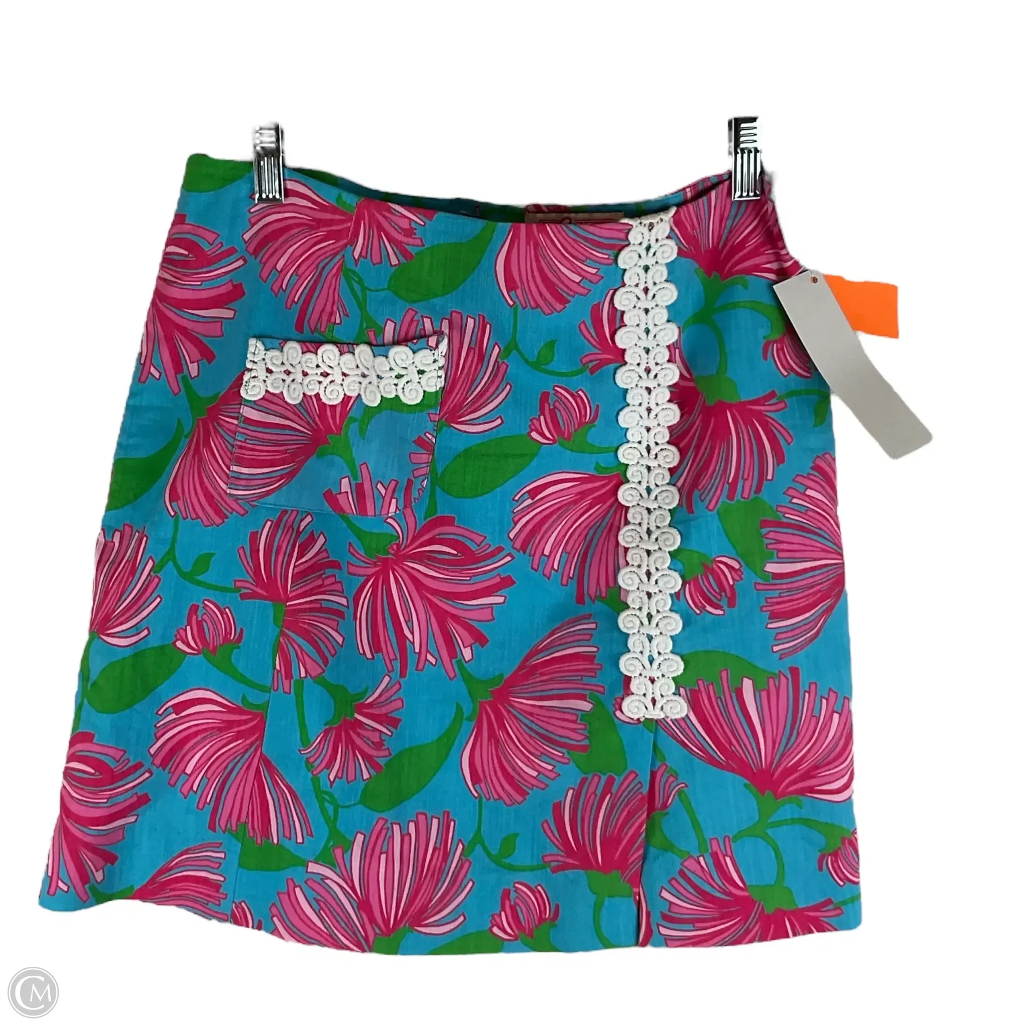 Skirt Designer By Lilly Pulitzer In Blue & Pink, Size: 6 cashmere skirt fine
