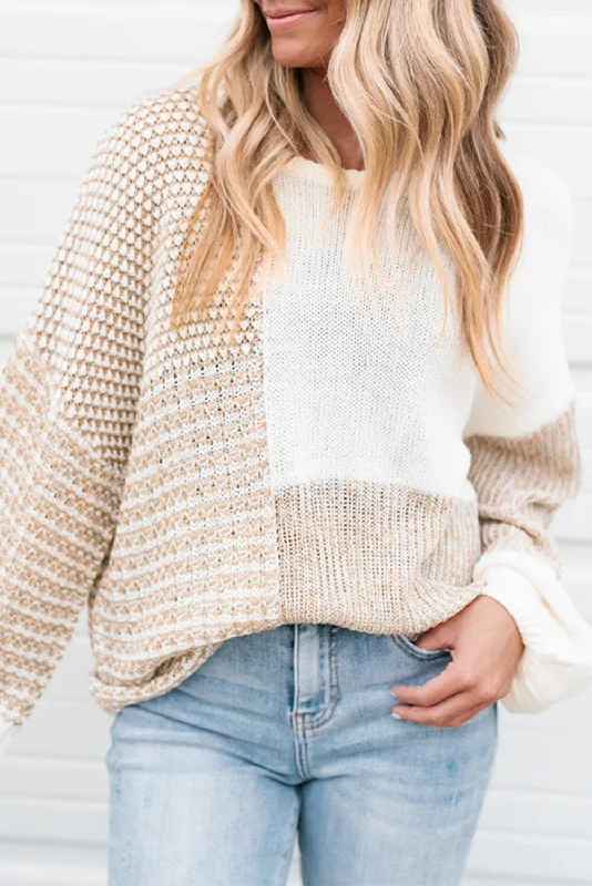 Knit Keyhole Drop Shoulder Sweater Turtle Neck Boat Neck Asymmetrical Neck