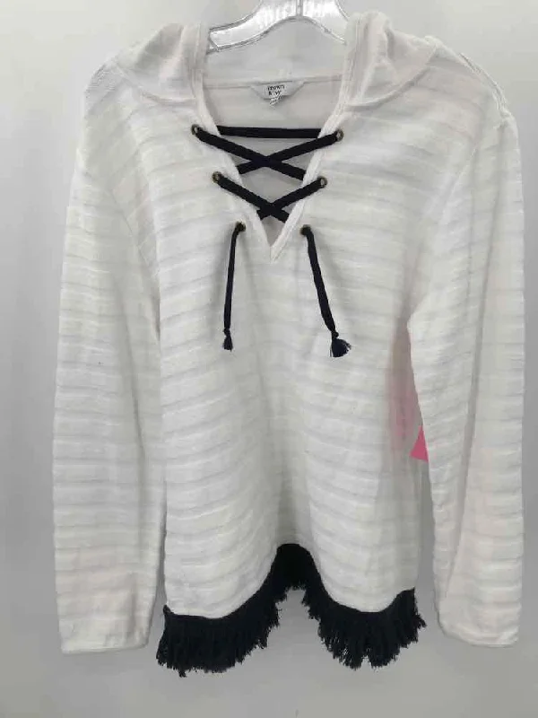 Pre-Owned Crown & Ivy White Size Small Hoodie Sweater Jersey Fabric Tulle Fabric Batik Fabric Pre-Owned Crown & Ivy White Size Small Hoodie Sweater Jersey Fabric Tulle Fabric Batik Fabric