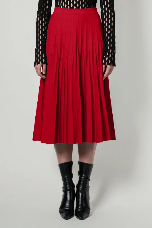 Engineered Origami Knit Skirt cashmere skirt soft
