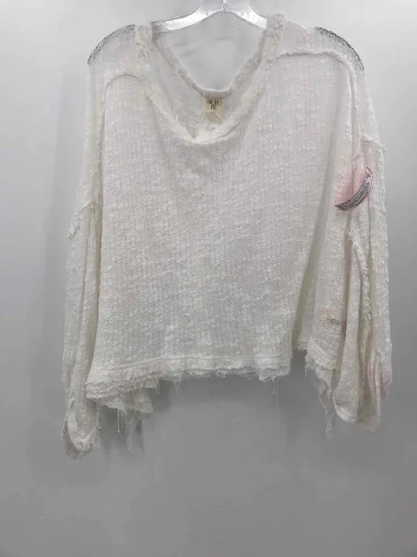 Pre-Owned Free People White Size Small Knit Sweater Layered Multi-layer Single Layer