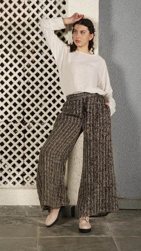 Dara Linen Pant in Onyx Casual Wide Pants