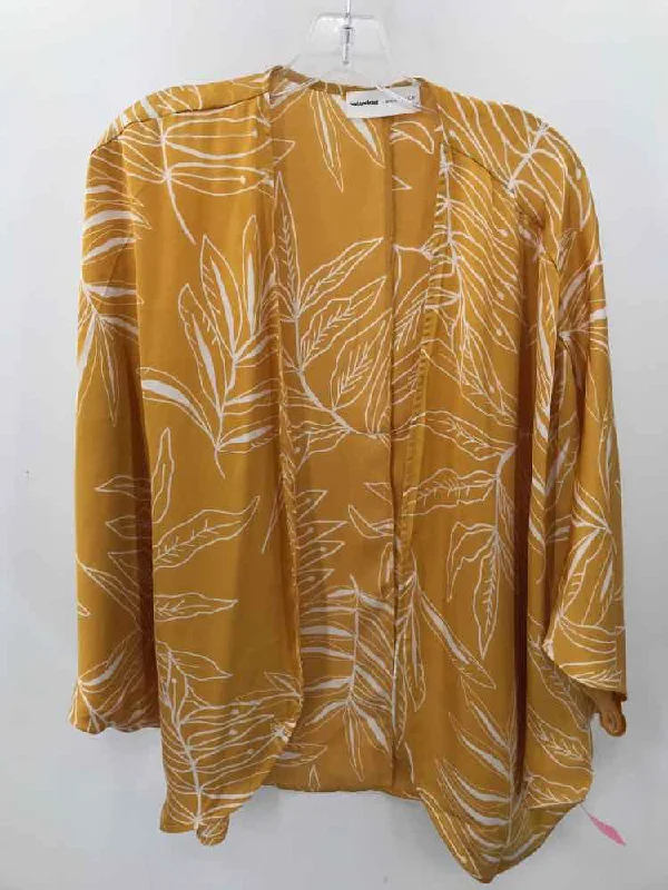 Pre-Owned Vada Winter x Maverick Yellow Size Small Kimono Sweater Embroidered Appliqued Beaded