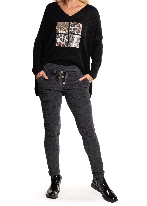 Rosabel Pant in Granite Comfortable Cargo Pants