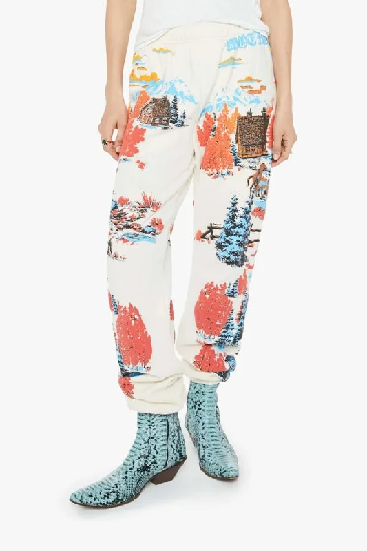 MOTHER The Seamless Flood Lounger Pant Lightweight Linen Pants