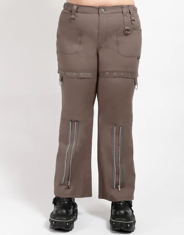 CURVE SUPER EYELET PANT OLIVE Soft Stretch Trousers