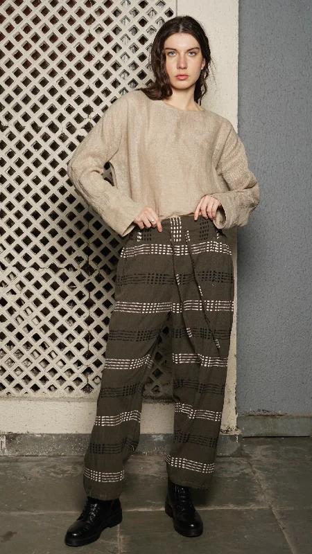Lava Pant in Khaki High-Waist Trousers