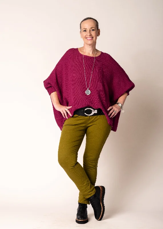 Usha Pants in Green Olive Classic Bootcut Trousers