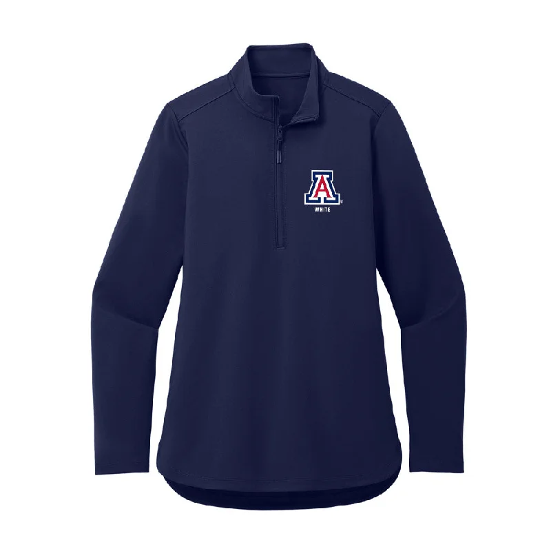 Arizona - NCAA Women's Gymnastics : Teagan White - Women's Premium Quarter Zip Jacket Satin Jacket Silk Jacket Chiffon Jacket Arizona - NCAA Women's Gymnastics : Teagan White - Women's Premium Quarter Zip Jacket Satin Jacket Silk Jacket Chiffon Jacket