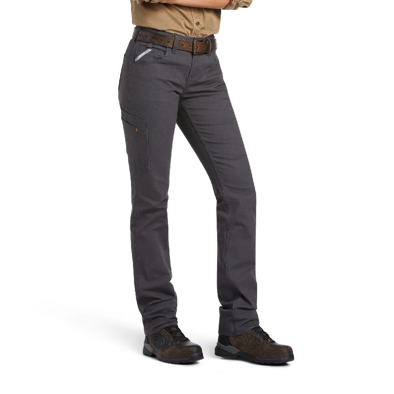 Ariat® Ladies Rebar DuraStretch™ Made Tough Grey Pant 10039149 Formal Slim Pants