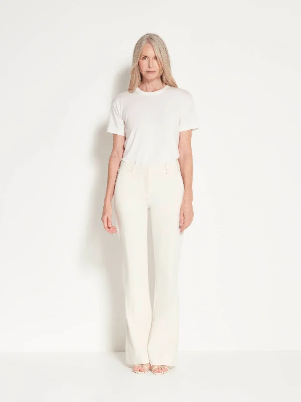 Francesca Pant (Foundation Suiting) Chalk Casual Wide Pants