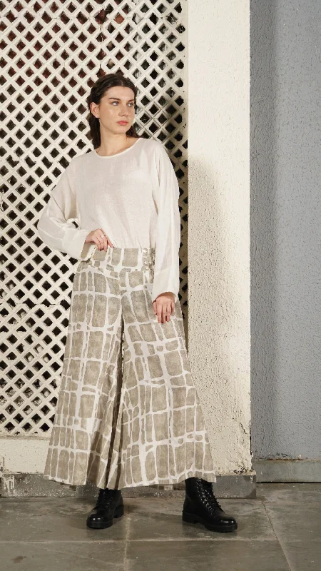 Dane Linen Blend Pant in Cream Comfortable Fleece Pants
