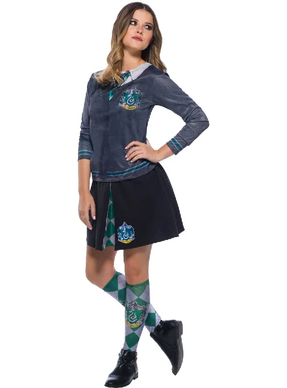Harry Potter Slytherin Womens Costume Skirt silk skirt smooth