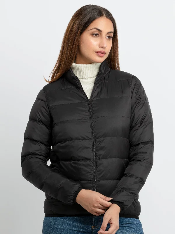Womens Quilted  High Neck Jacket Front Pockets Side Pockets Patch Pockets
