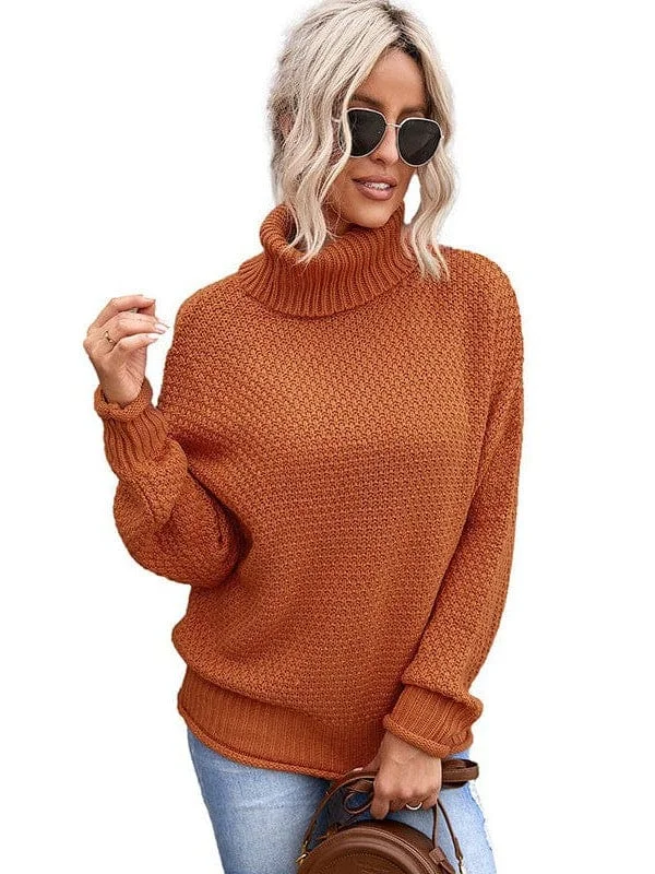 Trendy Turtleneck Sweater Cashmere Blend Cotton Blend Poly Blend