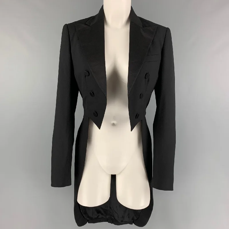 RALPH LAUREN Black Label Size 4 Black Wool Tails Jacket Blazer Jersey Jacket Tulle Jacket Batik Jacket RALPH LAUREN Black Label Size 4 Black Wool Tails Jacket Blazer Jersey Jacket Tulle Jacket Batik Jacket