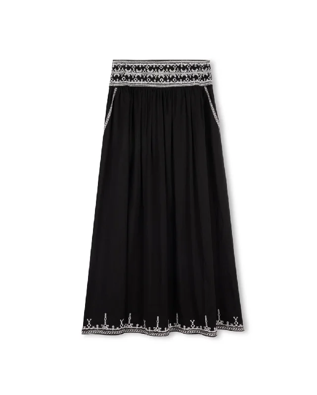 Roma Cotton Flowy Skirt slim fit skirt