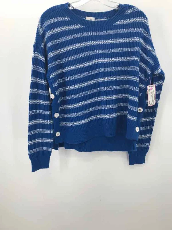 Pre-Owned Cabi Blue Size Small Stripe Sweater Slim Fit Regular Fit Oversized