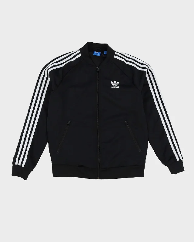 Adidas Black / White Stripe Track Jacket - M Plaid Jacket Tartan Jacket Houndstooth Jacket