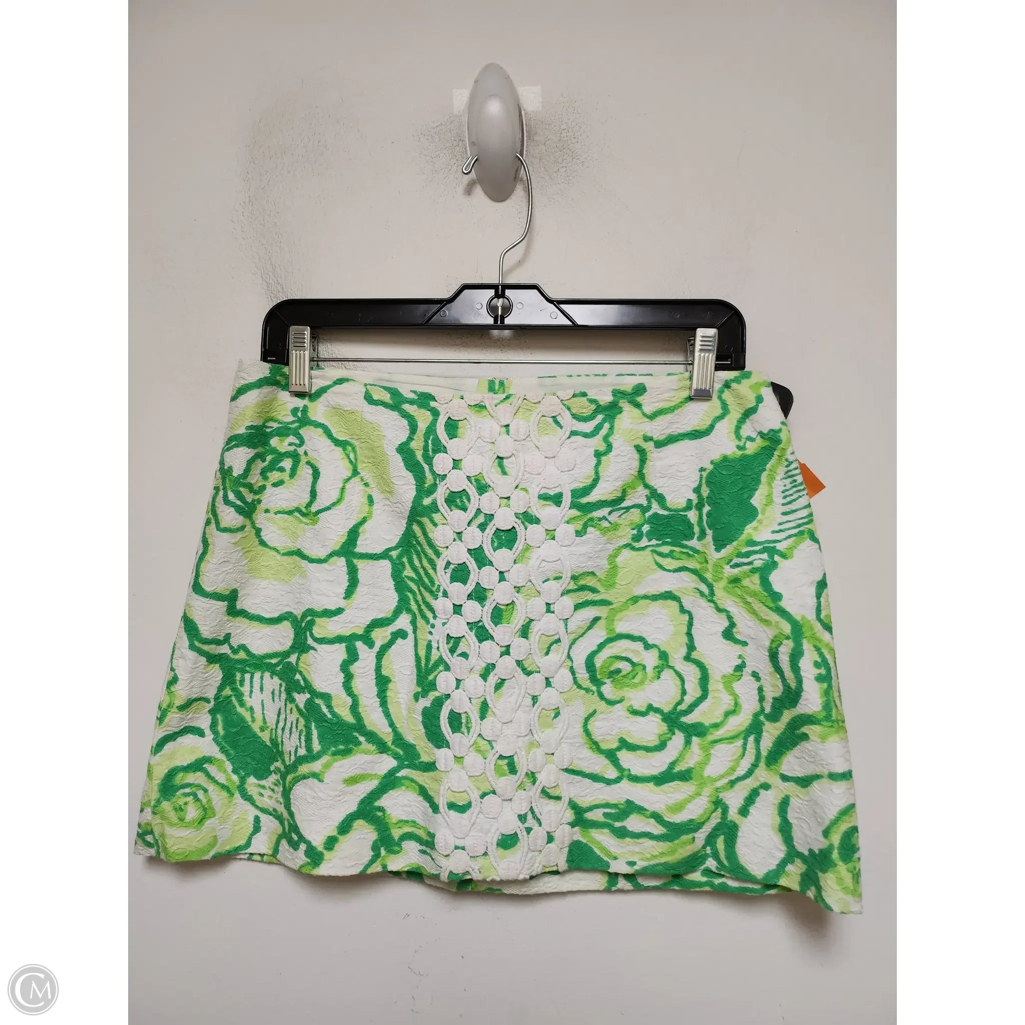 Skirt Designer By Lilly Pulitzer In Green & White, Size: 6 denim skirt durable