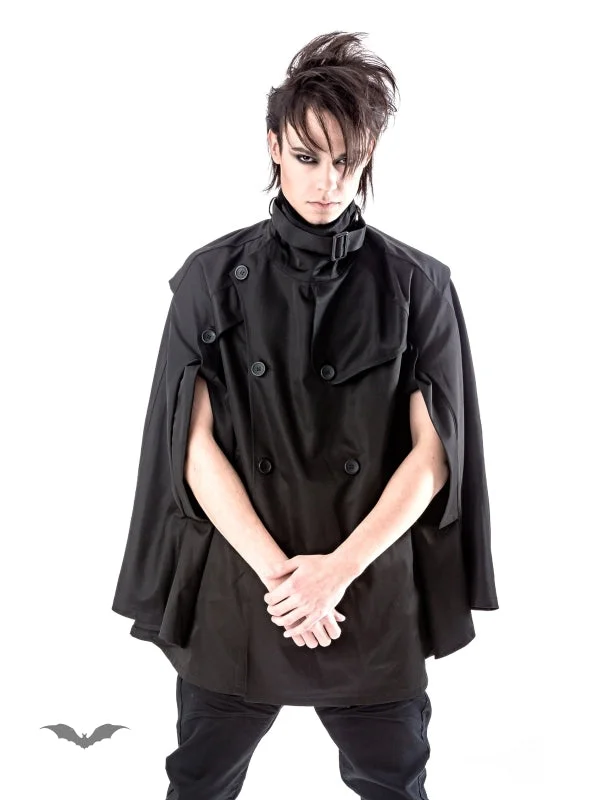 Queen of Darkness - Black Unisex Cape Jacket Corduroy Jacket Velvet Jacket Brocade Jacket Queen of Darkness - Black Unisex Cape Jacket Corduroy Jacket Velvet Jacket Brocade Jacket
