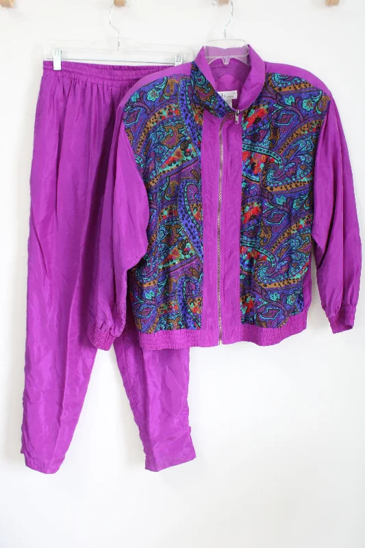 Bocoo Silk Vintage Winbreaker Jacket & Pant | L Fleece Jacket Down Jacket Parka