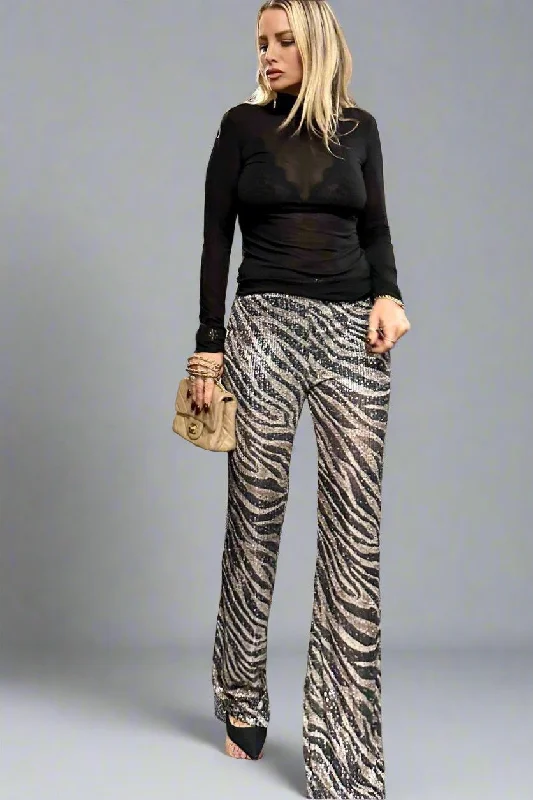 M sequin  pants Chic Slim Fit Pants